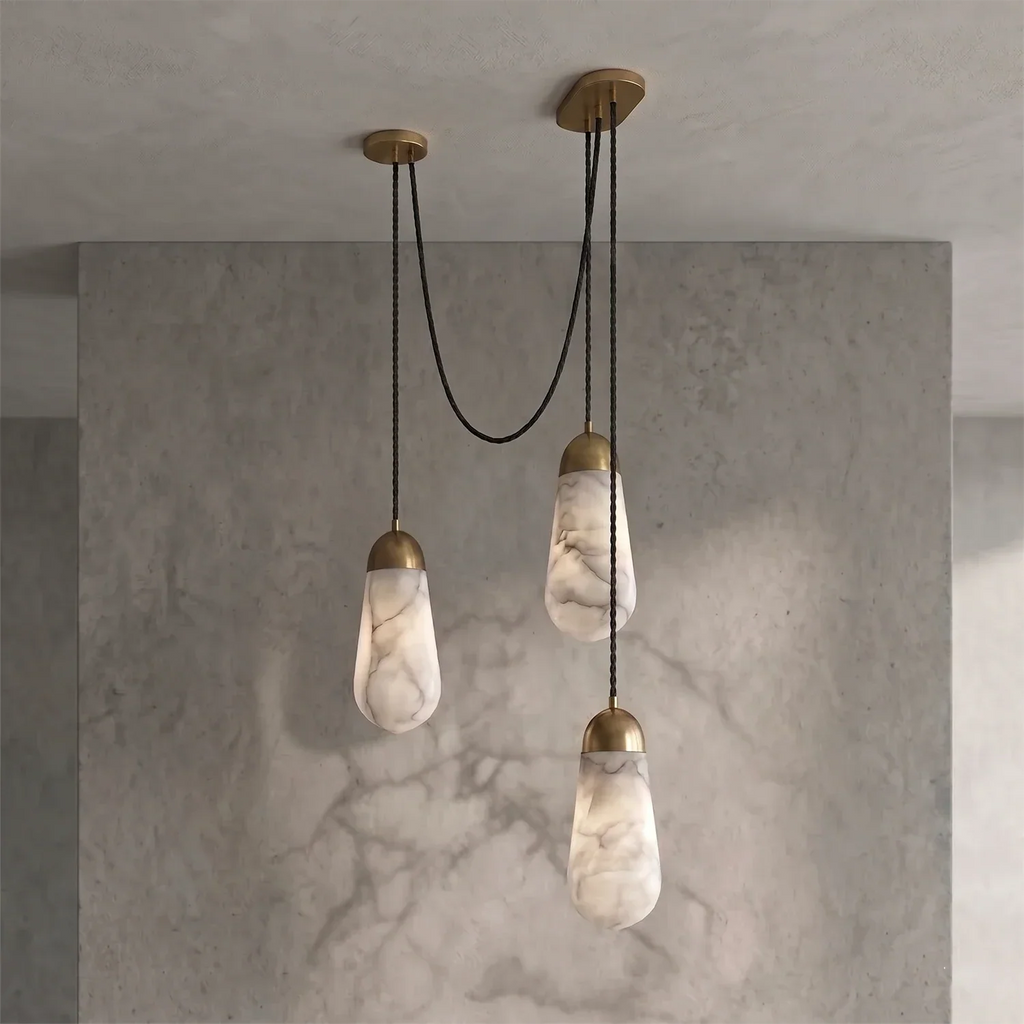 Droplet Alabaster Multi-Light Chandelier | wildoxy