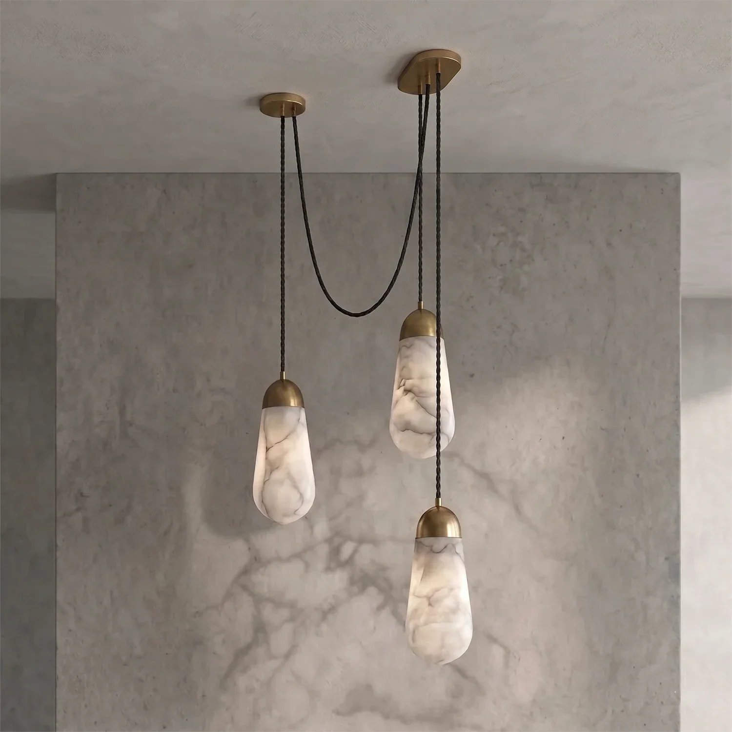 Droplet Alabaster Multi-Light Chandelier | wildoxy