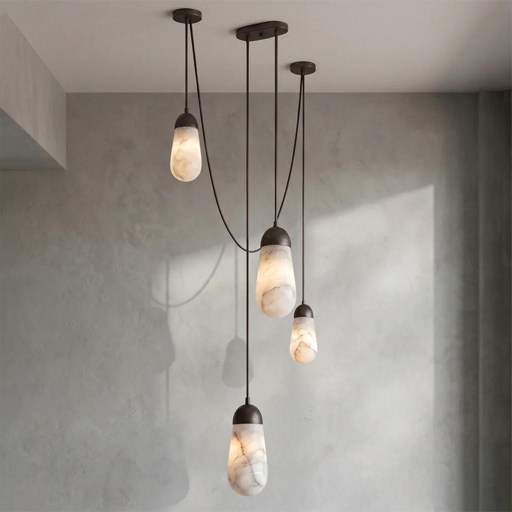 Droplet Alabaster Multi-Light Chandelier | wildoxy