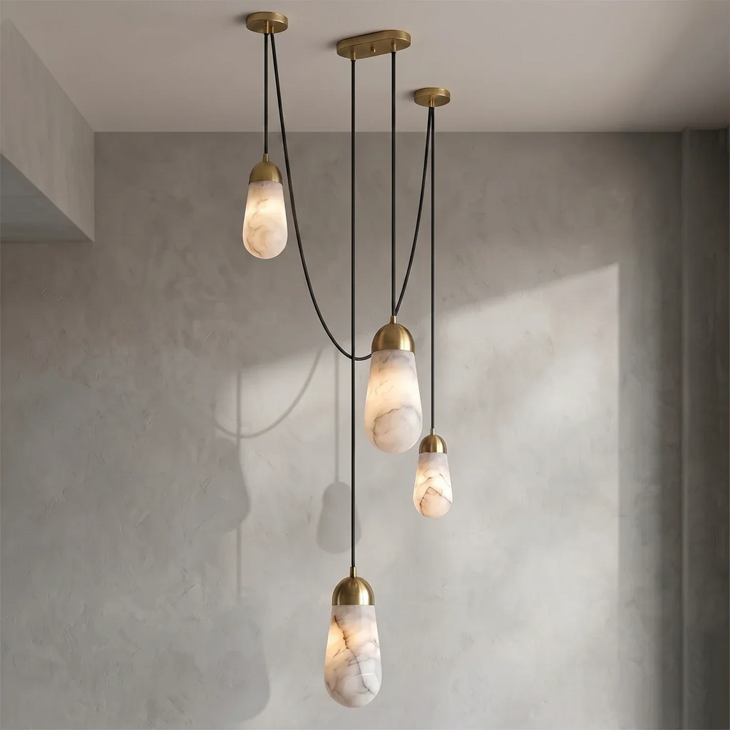 Droplet Alabaster Multi-Light Chandelier | wildoxy