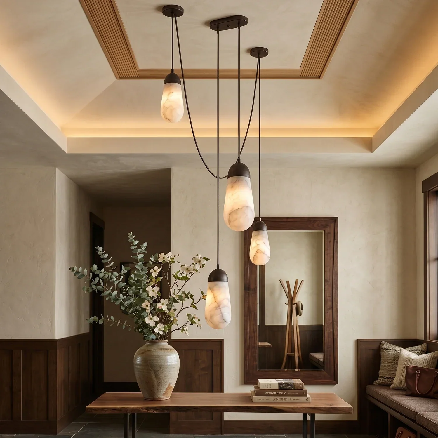 Droplet Alabaster Multi-Light Chandelier | wildoxy