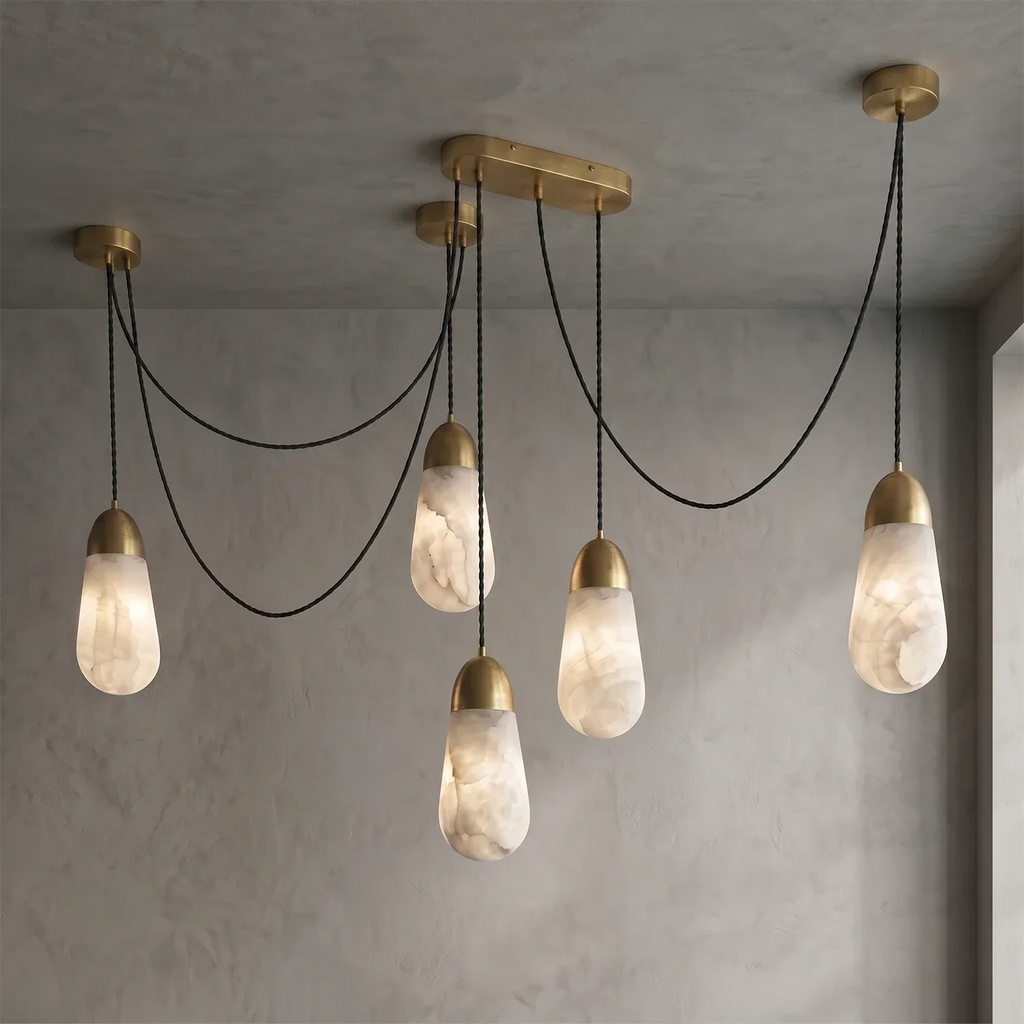 Droplet Alabaster Multi-Light Chandelier | wildoxy
