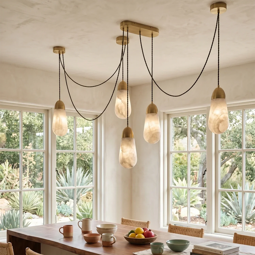 Droplet Alabaster Multi-Light Chandelier | wildoxy