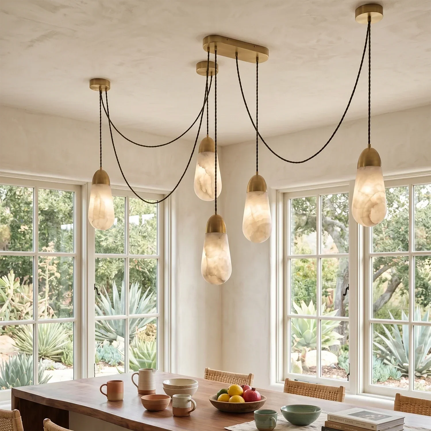 Droplet Alabaster Multi-Light Chandelier | wildoxy