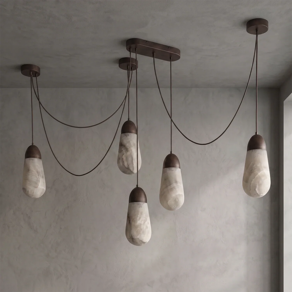 Droplet Alabaster Multi-Light Chandelier | wildoxy