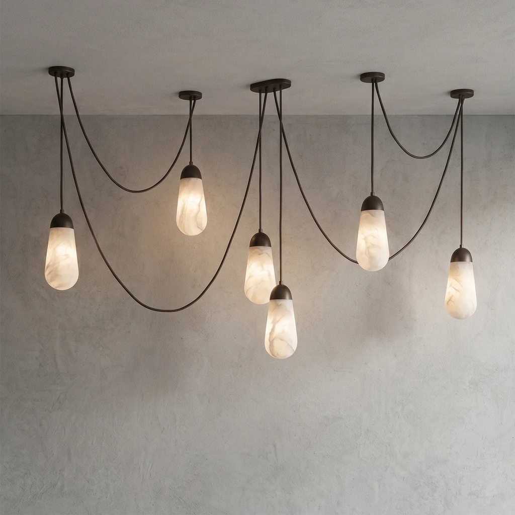 Droplet Alabaster Multi-Light Chandelier | wildoxy