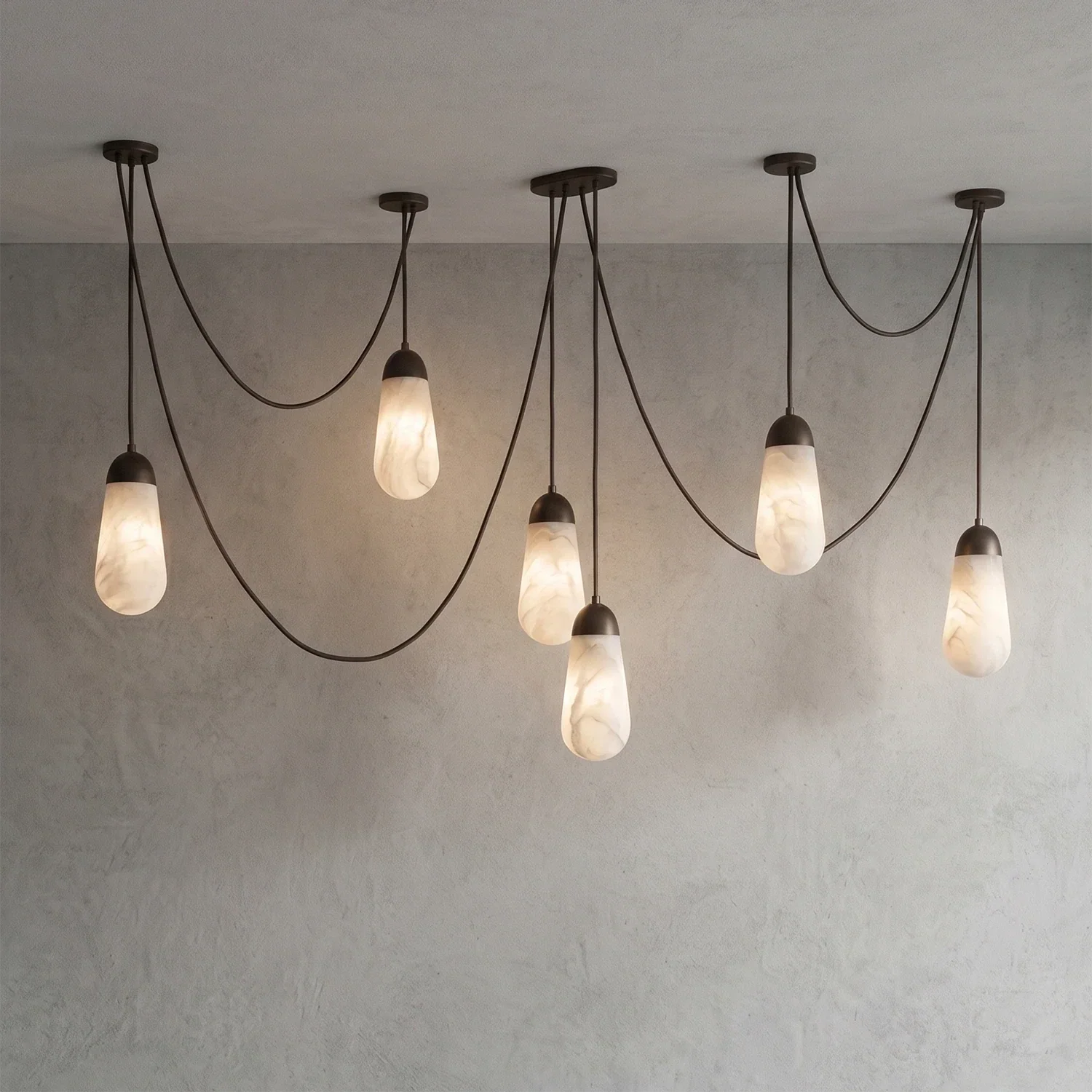 Droplet Alabaster Multi-Light Chandelier | wildoxy
