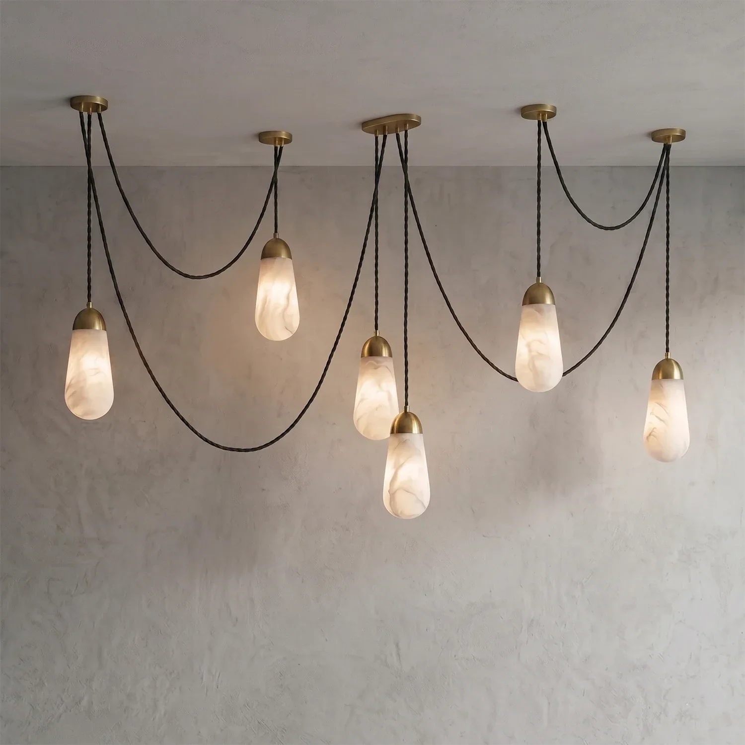 Droplet Alabaster Multi-Light Chandelier | wildoxy