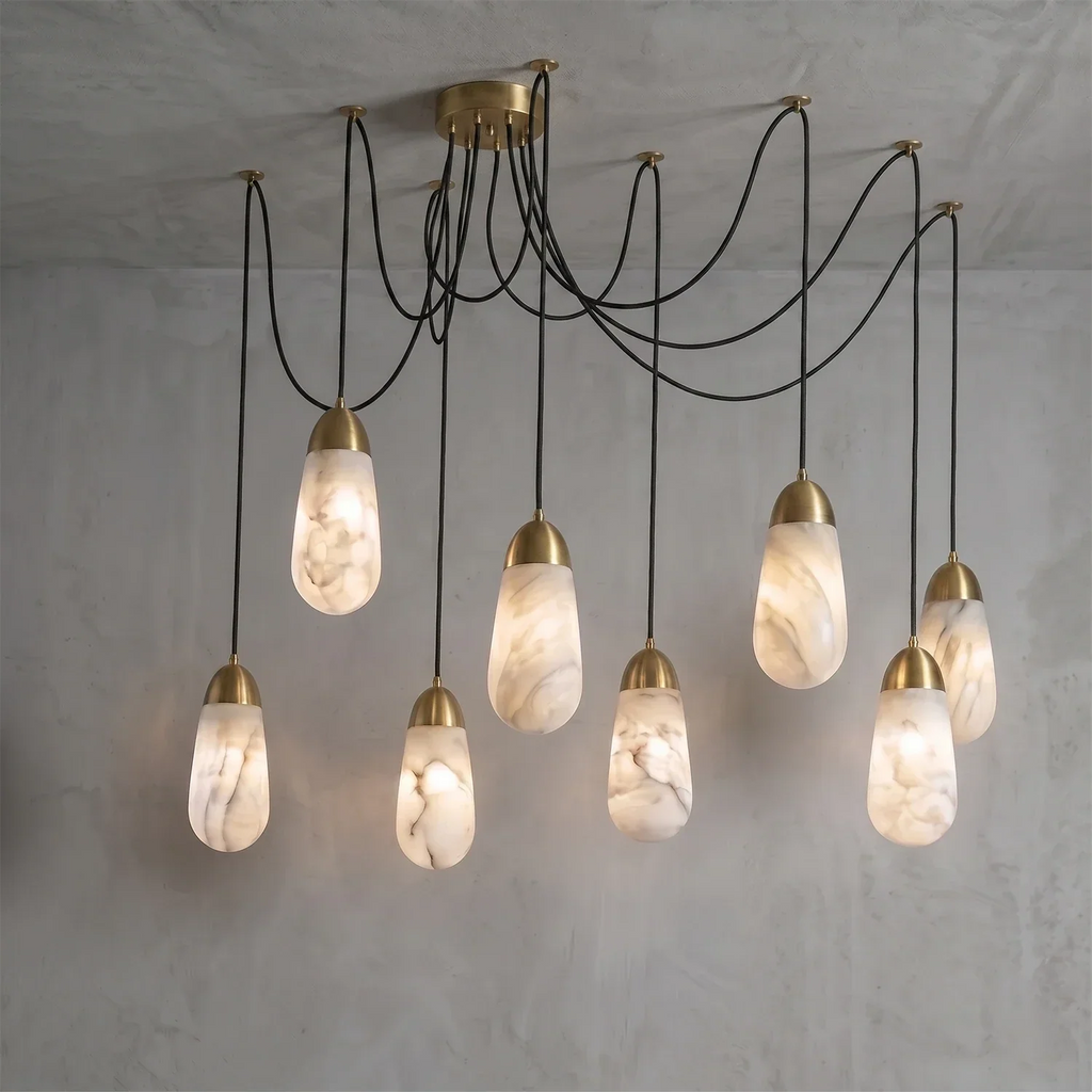 Droplet Alabaster Multi-Light Chandelier | wildoxy