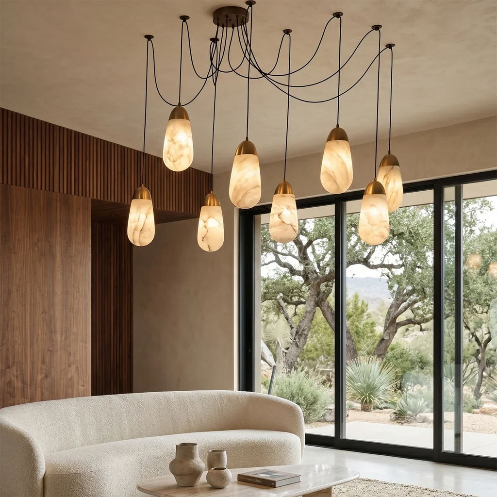 Droplet Alabaster Multi-Light Chandelier | wildoxy