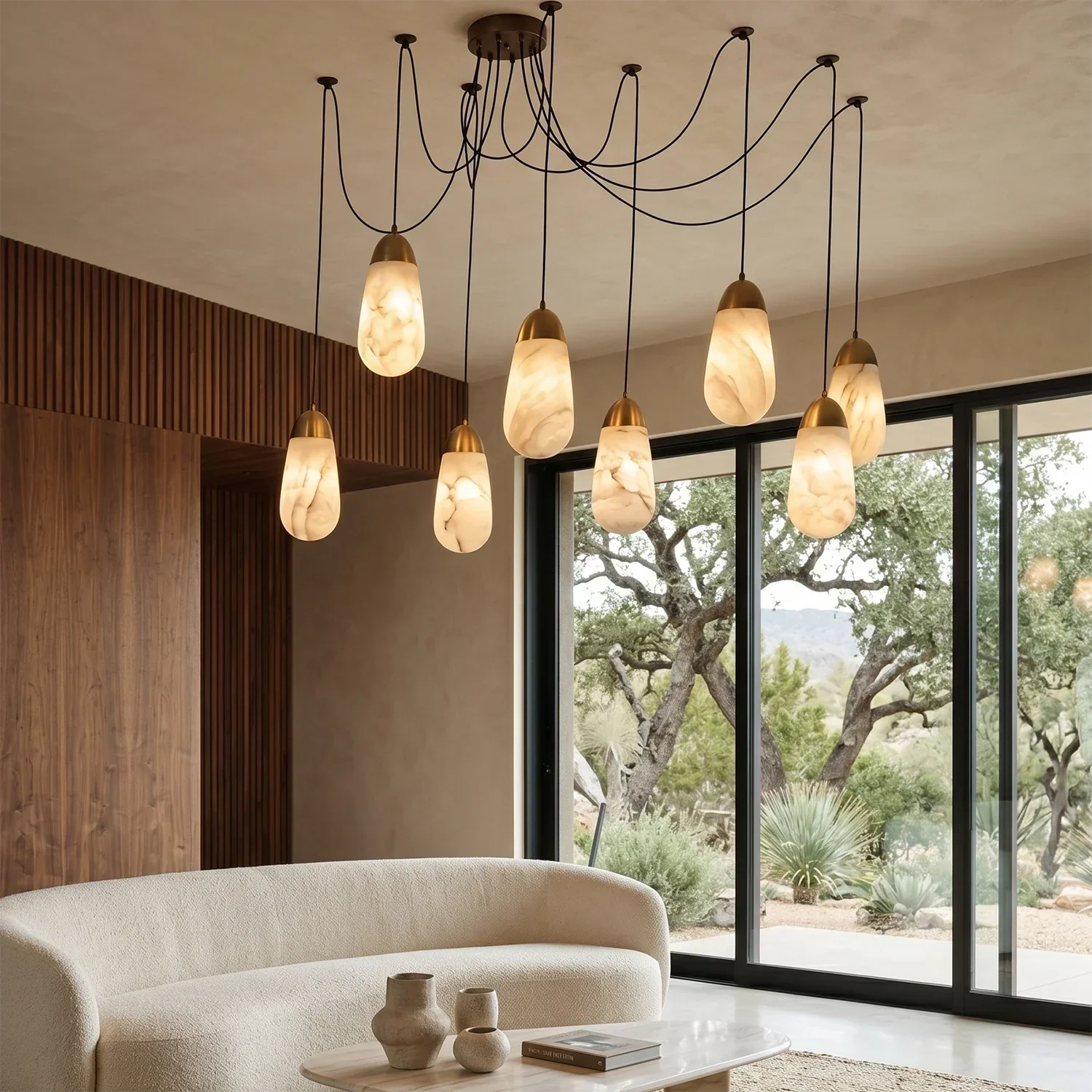 Droplet Alabaster Multi-Light Chandelier | wildoxy