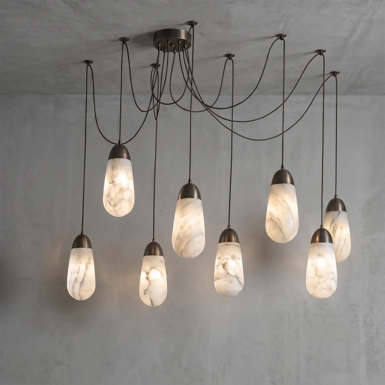 Droplet Alabaster Multi-Light Chandelier | wildoxy