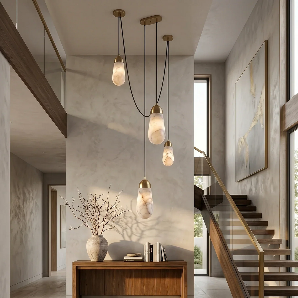 Droplet Alabaster Multi-Light Chandelier | wildoxy