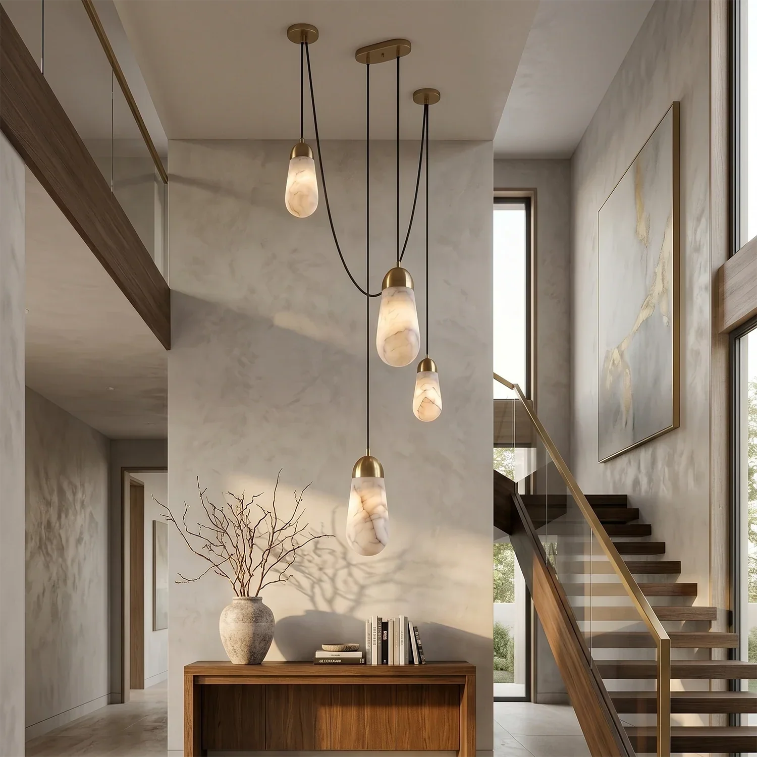 Droplet Alabaster Multi-Light Chandelier | wildoxy