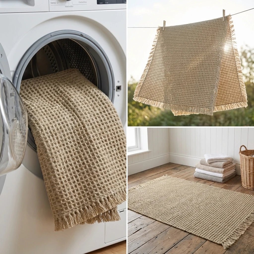 DRYMESH rychleschnoucí koupelnová předložka — Vysoce absorpční povrch s voštinovou síťovinou, měkká polstrovaná vrchní vrstva