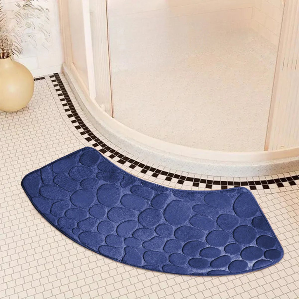 Drystay Griply Curved Absorbent Bath Mat — Stable Non-Slip Base, Ergonomic Shape