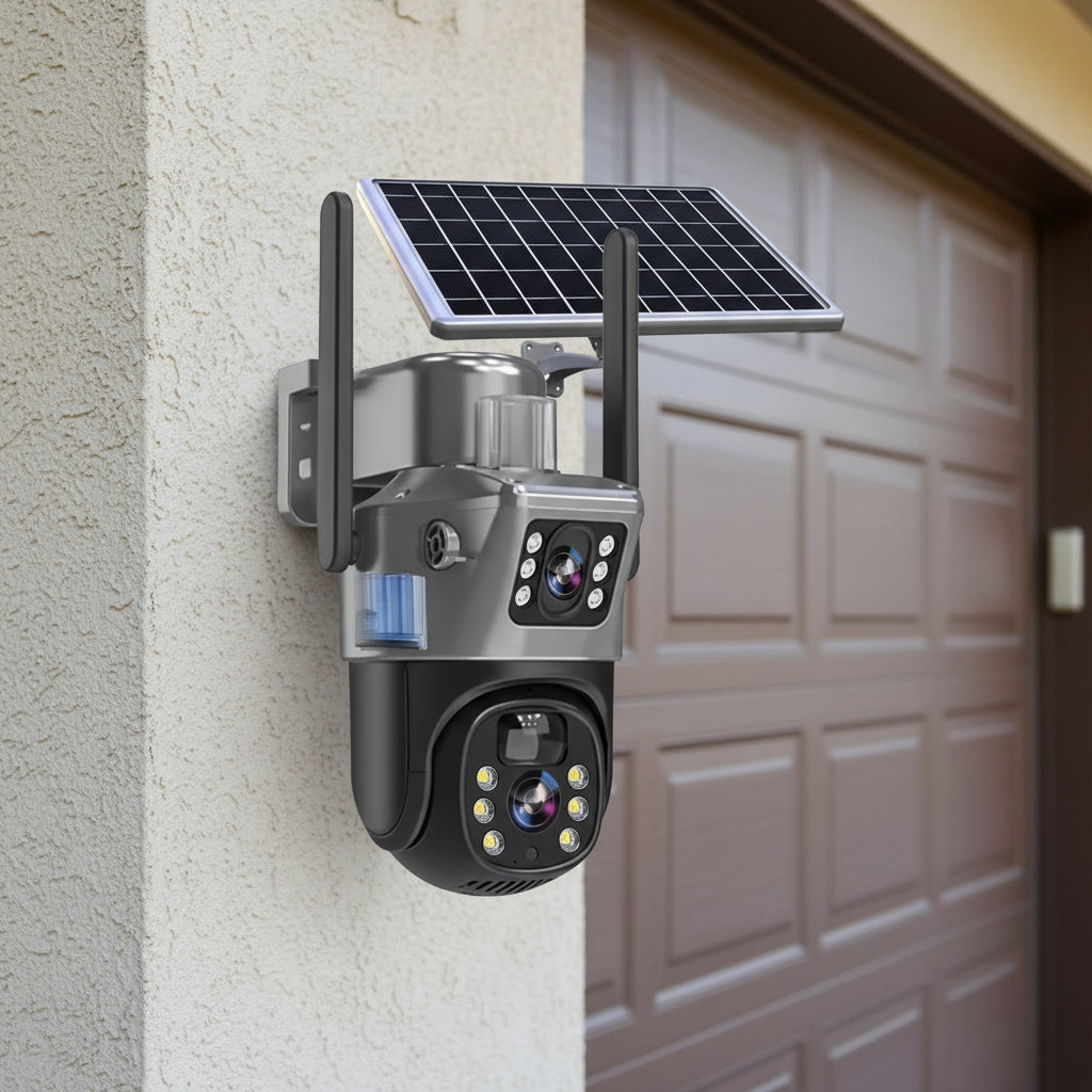 Guardian Eye Outdoor Wireless Surveillance Camera — 4K Solar Panel 10x Zoom