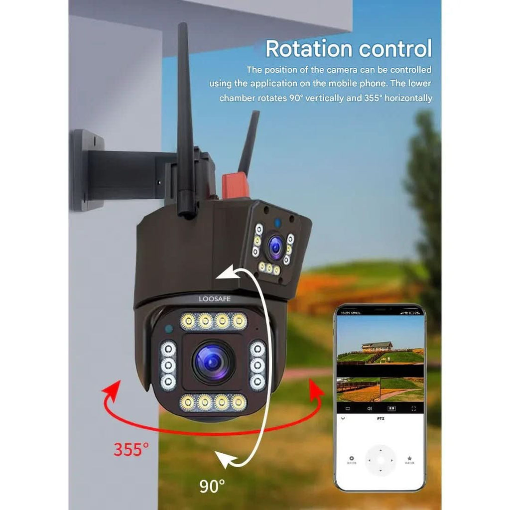 Guardian Eye Outdoor Wireless Surveillance Camera — 4K Solar Panel 10x Zoom