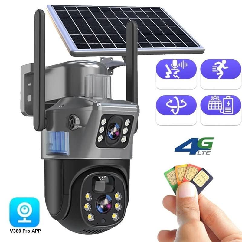 Guardian Eye Outdoor Wireless Surveillance Camera — 4K Solar Panel 10x Zoom