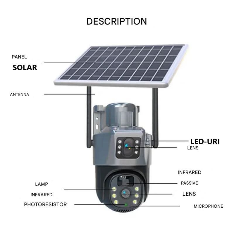 Guardian Eye Outdoor Wireless Surveillance Camera — 4K Solar Panel 10x Zoom