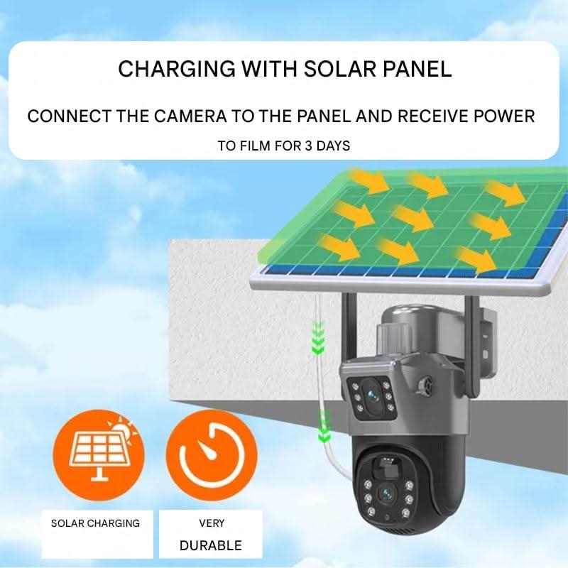 Guardian Eye Outdoor Wireless Surveillance Camera — 4K Solar Panel 10x Zoom