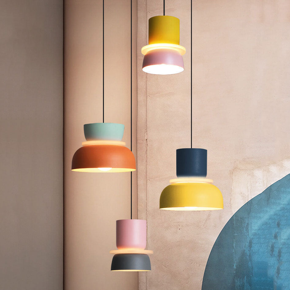 Macaron Acrylic Dome Pendant Light LED E27 12W - Wildoxy