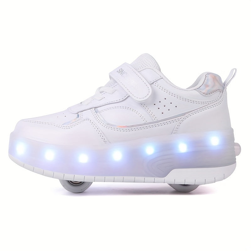 LED-rullskor för barn — avtagbara hjul, storlekar 29–40
