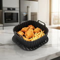 Set premium de folii din silicon EasyFry pentru friteuză cu aer cald — pătrate antiaderente, compatibile cu cuptoare de 4-7 Qt