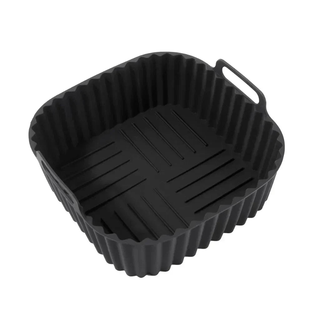 Set premium de folii din silicon EasyFry pentru friteuză cu aer cald — pătrate antiaderente, compatibile cu cuptoare de 4-7 Qt