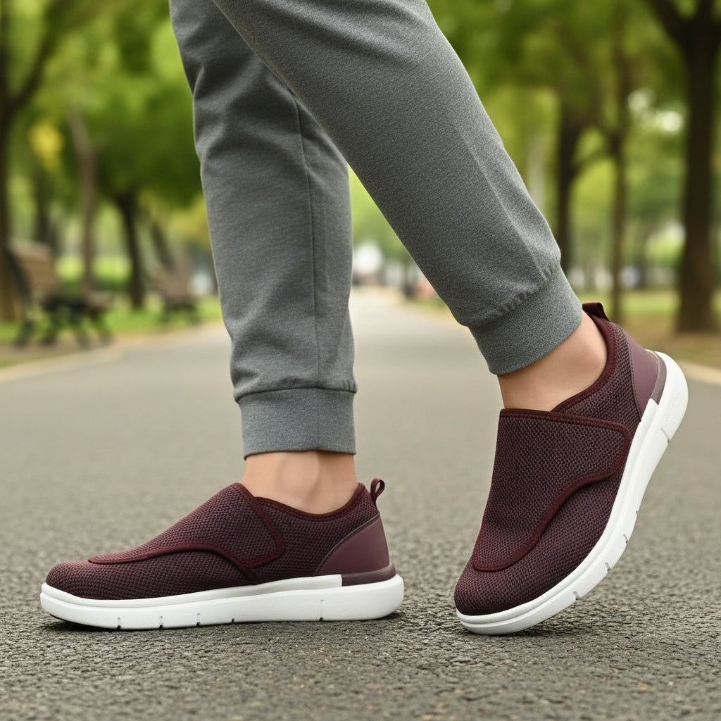 Chaussures de marche pour femmes EASYPACE — Coupe extra-large, fermeture à scratch