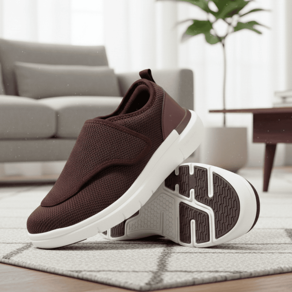 Chaussures de marche pour femmes EASYPACE — Coupe extra-large, fermeture à scratch