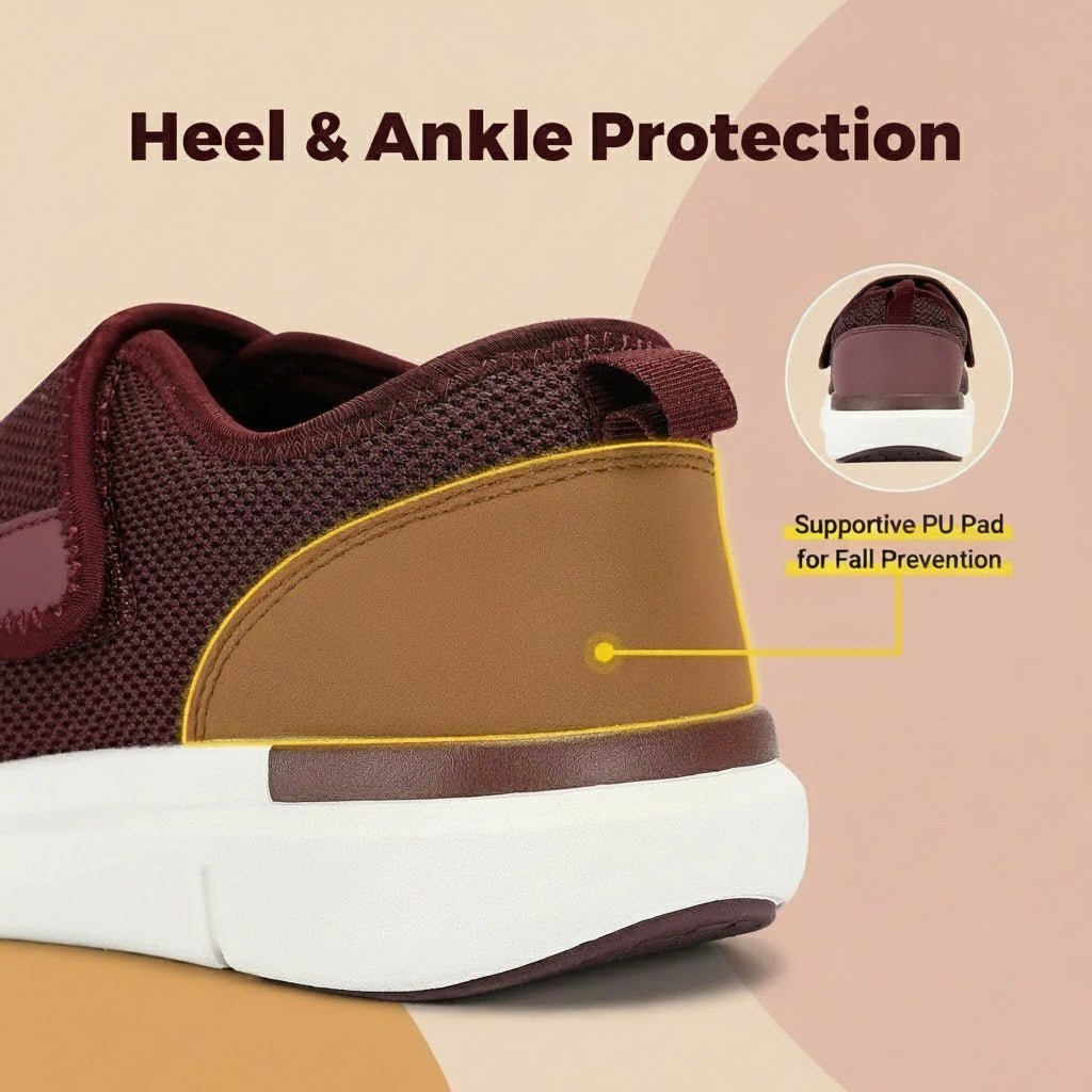 Chaussures de marche pour femmes EASYPACE — Coupe extra-large, fermeture à scratch