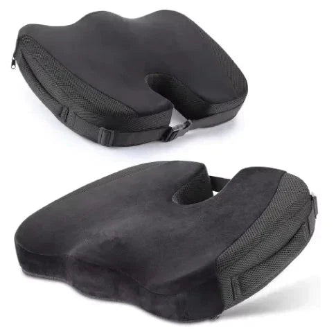 EasySeat Comfort Cushion — U-Shaped Memory Foam, Targeted Tailbone Relief