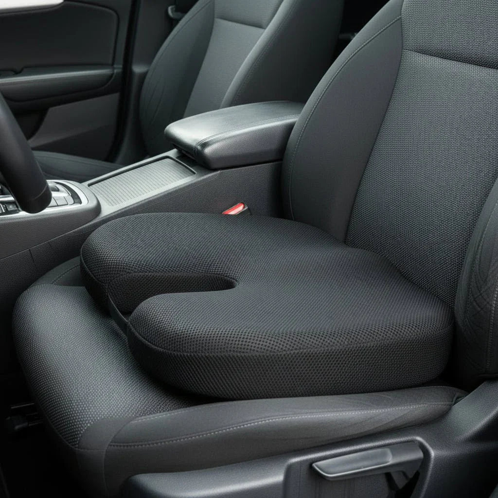 EasySeat Comfort Cushion — U-Shaped Memory Foam, Targeted Tailbone Relief
