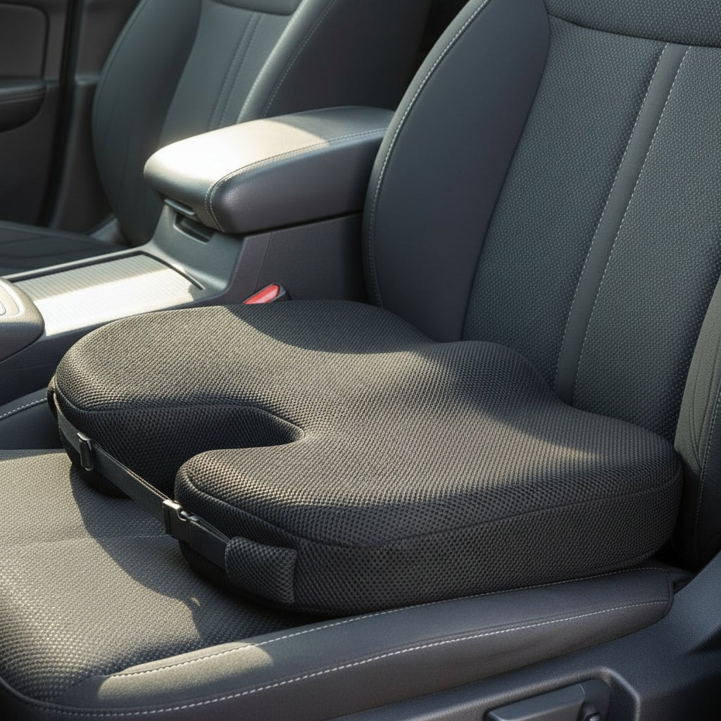 EasySeat Comfort Cushion — U-Shaped Memory Foam, Targeted Tailbone Relief