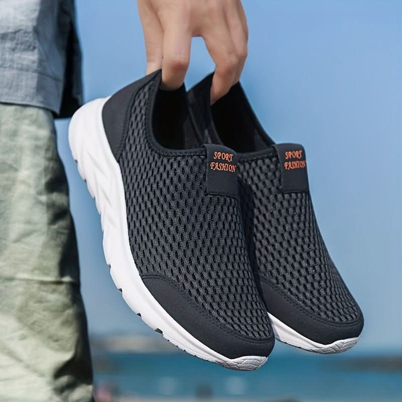 נעלי סניקרס נושמות EasyStride ללא שרוכים — עיצוב קל משקל ומרופד