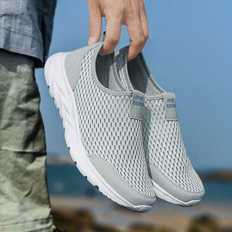 נעלי סניקרס נושמות EasyStride ללא שרוכים — עיצוב קל משקל ומרופד