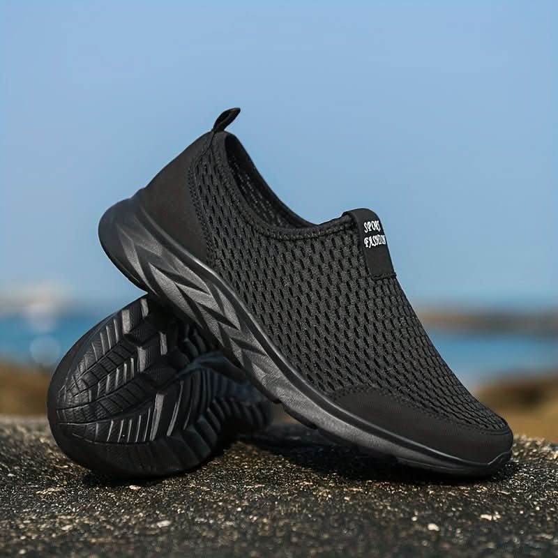 נעלי סניקרס נושמות EasyStride ללא שרוכים — עיצוב קל משקל ומרופד