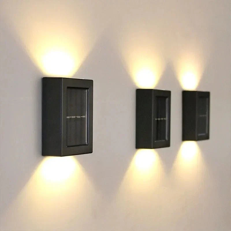EcoBeam Solar LED Outdoor Wall Lights — Wireless Design, IP65 Weather Sealed, Built-In Battery, Warm & White Modes