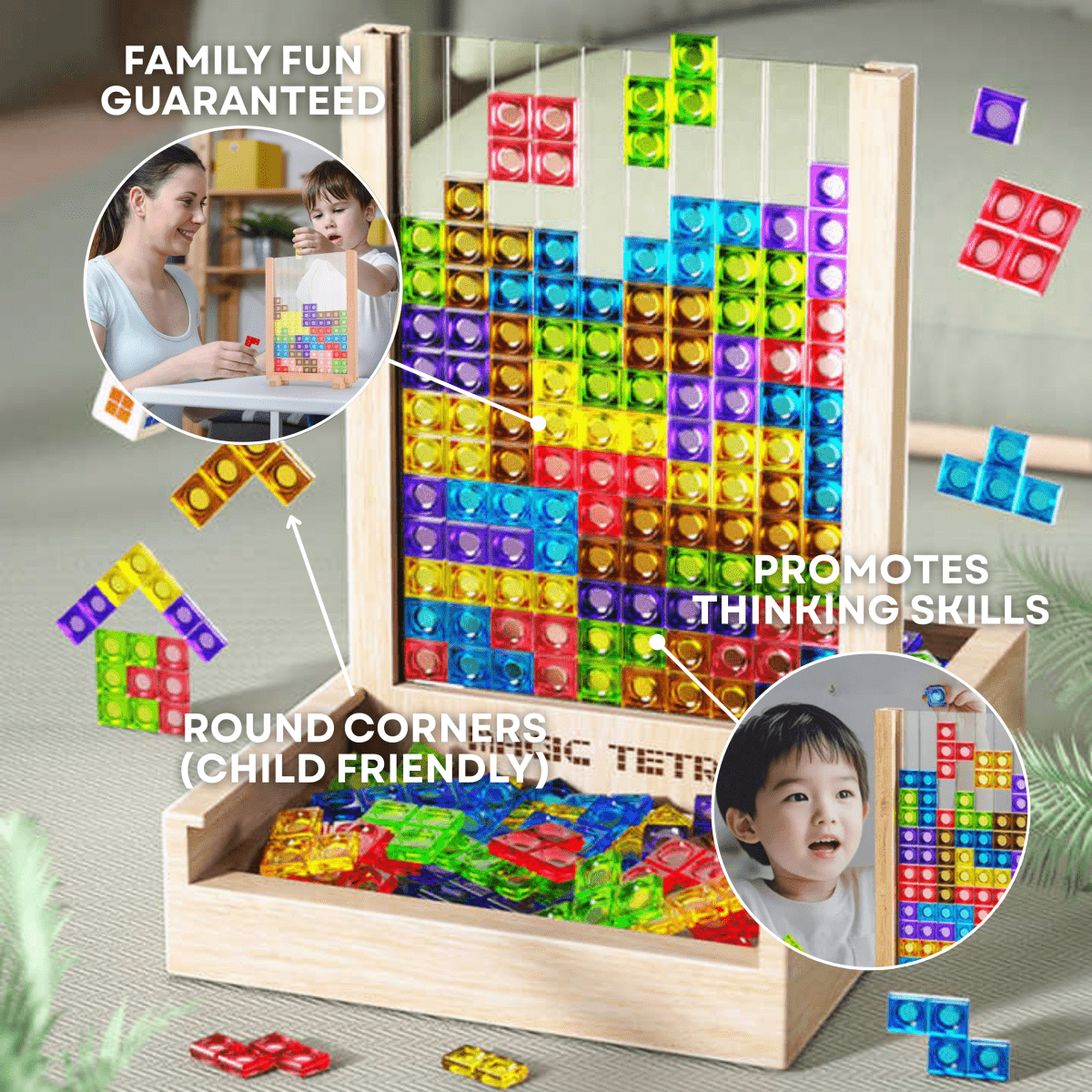 Ξύλινο Παζλ Tetris ECOBLOCK — Ανθεκτικός, Οικολογικός Σχεδιασμός