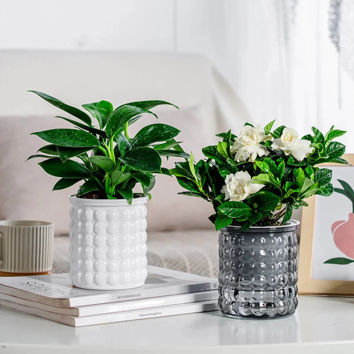 ECOBLOOM Modern Hydroponic Pot — Self-Watering Soil-Free Planter