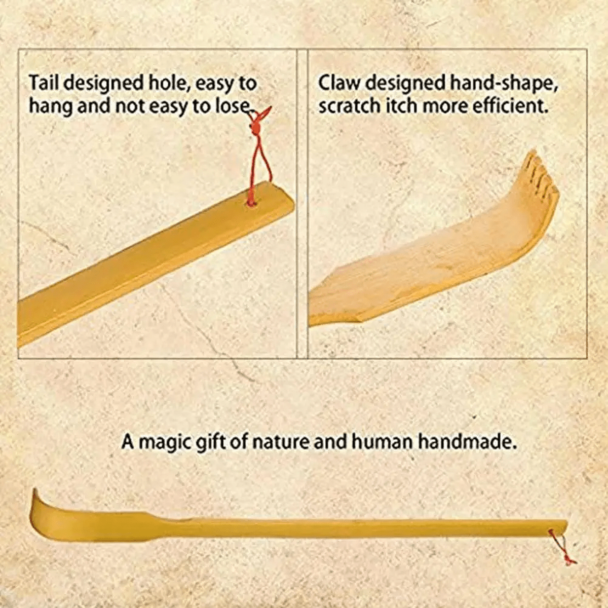 ECOCLAW Bamboo Back Scratcher — Handcrafted, Eco-Friendly Design