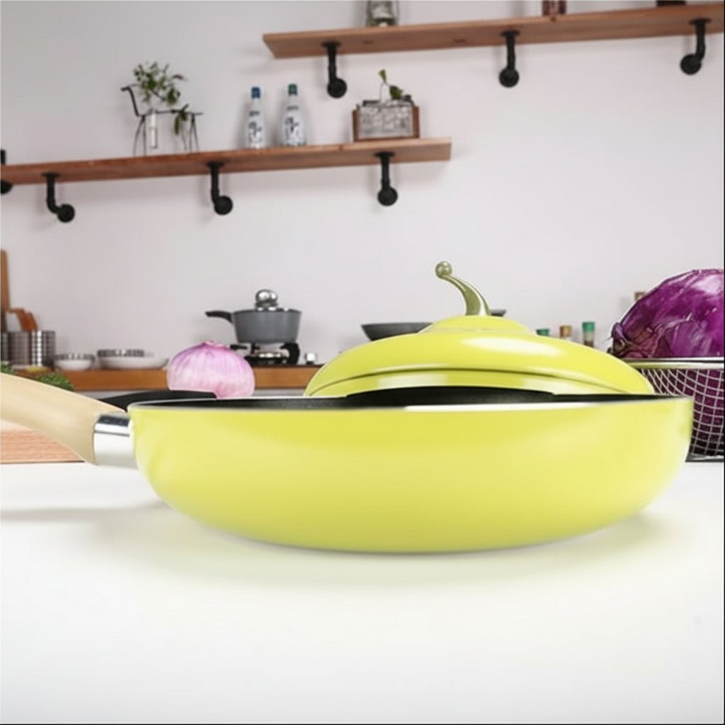 ECOFRY セラミック製ノンスティックフライパン - 均一な熱分布、料理が簡単に離れる