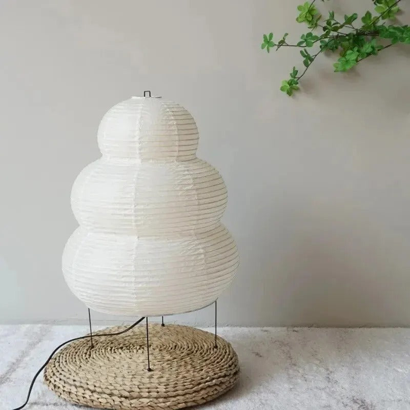 KumoLumi Floor Lamp — White Washi Rice Paper Diffuser, Soft Diffused Glow
