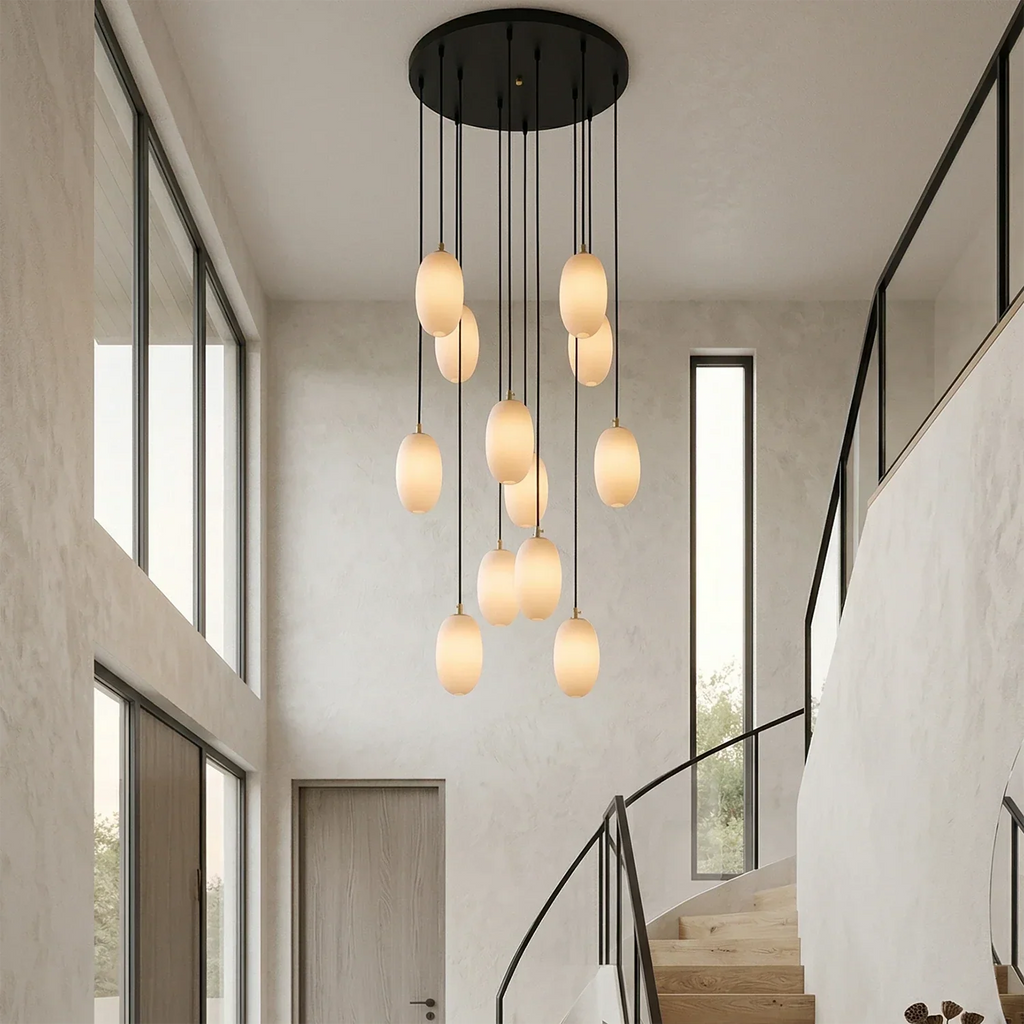 Egg-Shaped Alabaster Chandelier | wildoxy