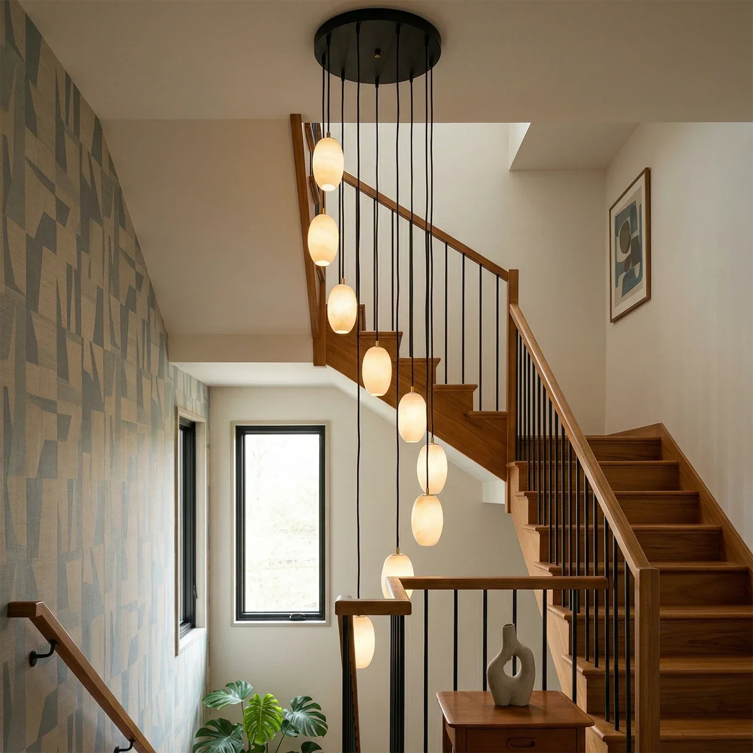 Egg-Shaped Alabaster Chandelier | wildoxy