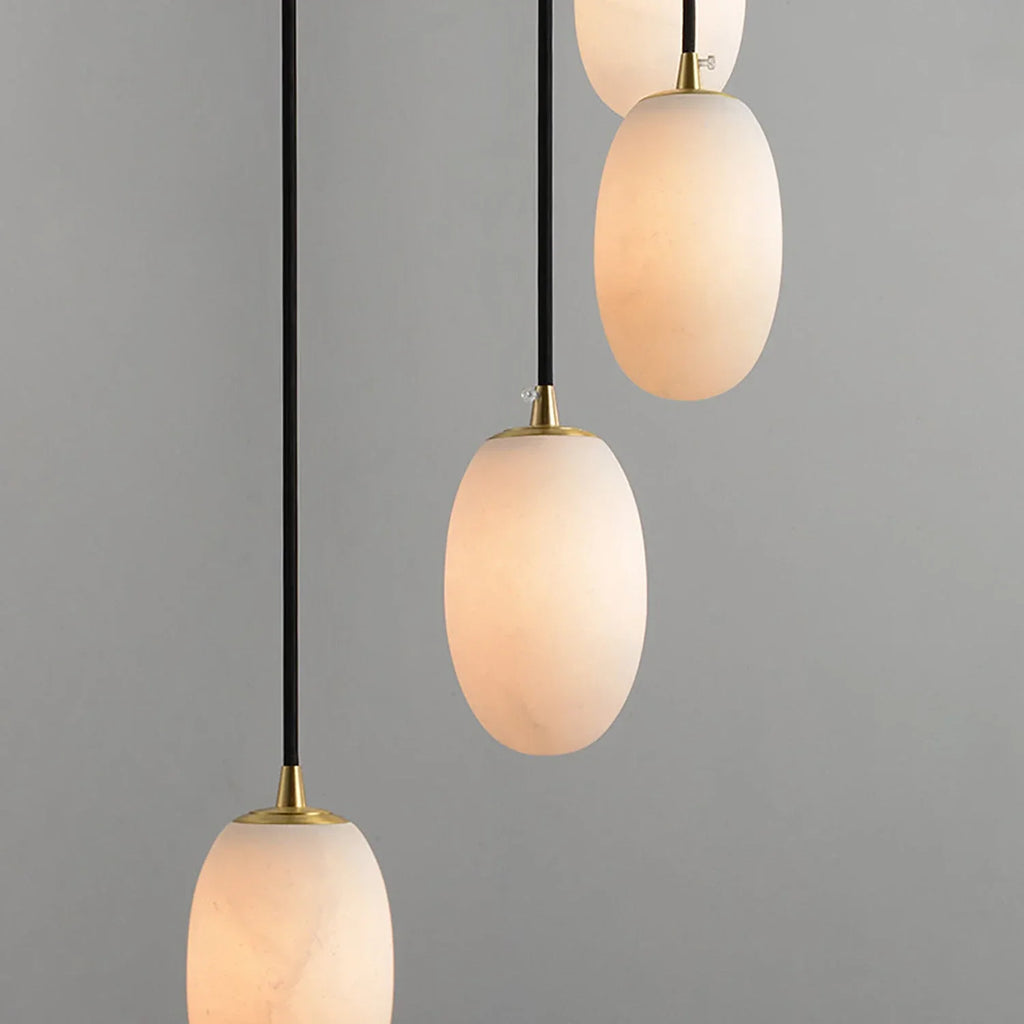 Egg-Shaped Alabaster Chandelier | wildoxy