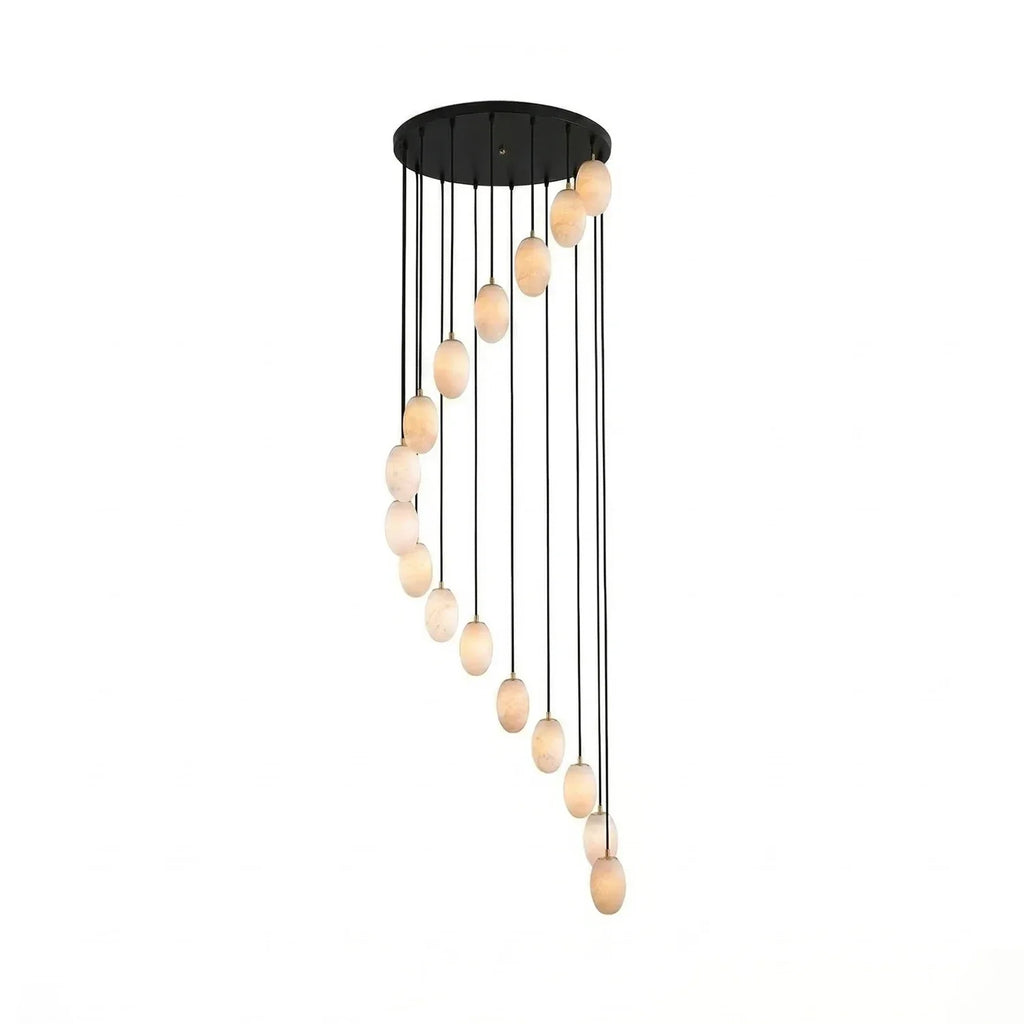 Egg-Shaped Alabaster Chandelier | wildoxy