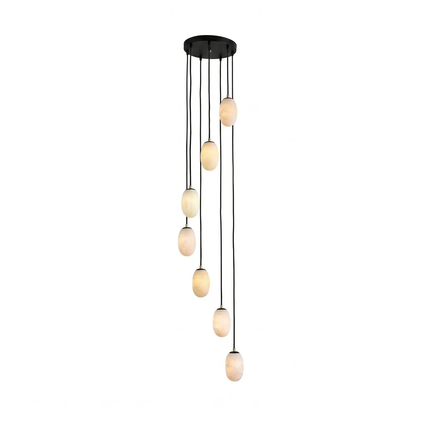 Egg-Shaped Alabaster Chandelier | wildoxy