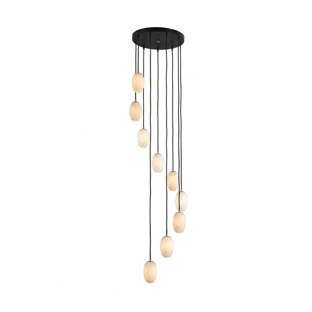 Egg-Shaped Alabaster Chandelier | wildoxy